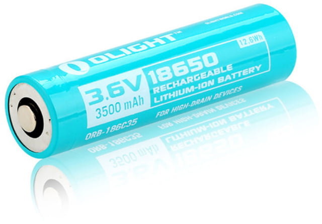 Olight Customized 3500mAh 18650 For S2R, H2R, S30R Lights - High Capacity Protected Rechargeable Battery, Teal, 6926540927284