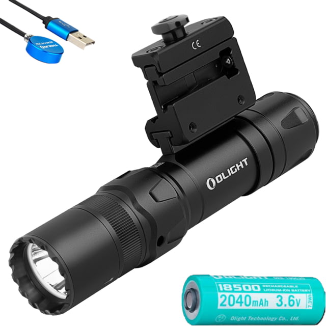 Olight Odin GL Mini 1000 Lumens LED Rechargeable Rail Mount Flashlight w/Green Beam Combo Black