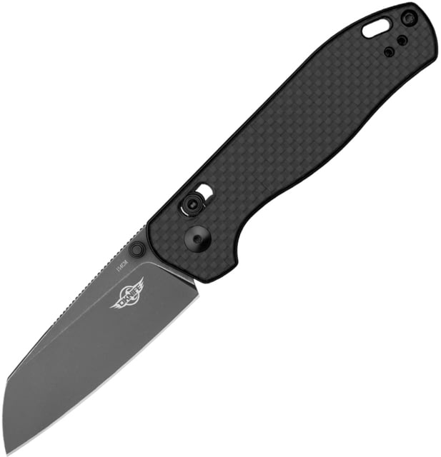 Olight Rubato 2 Rail Lock CF Folding Knife 4.25in Closed 3in Black Stonewash 154CM Stainless Steel Blade Carbon Fiber Handle - Olight