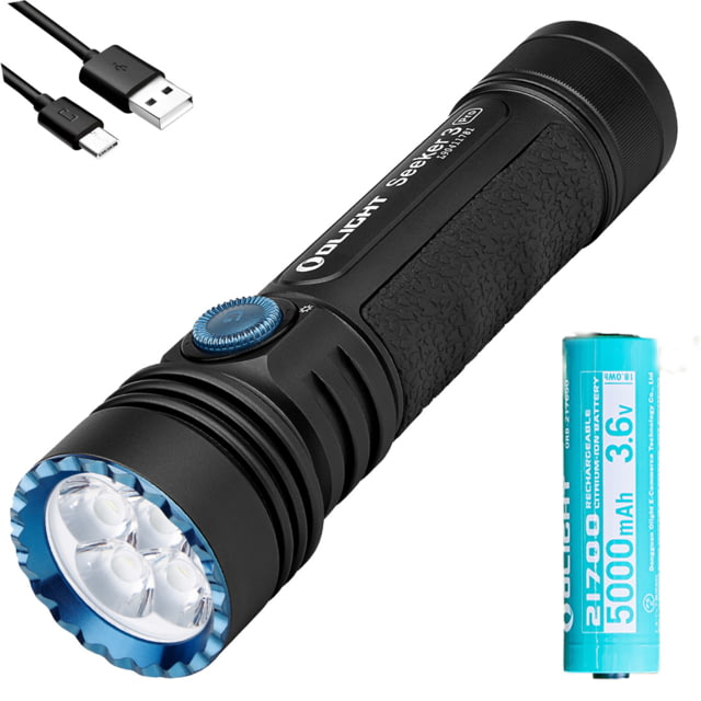 Olight Seeker 3 Pro 4200 Lumens LED Rechargeable Flashlight Black - Olight