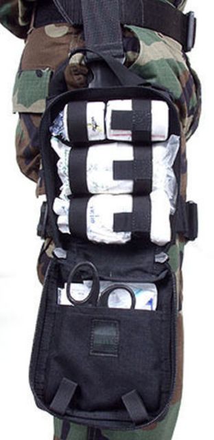 BlackHawk Omega Elite Modular Drop-Leg Medical Pouch Black - Blackhawk