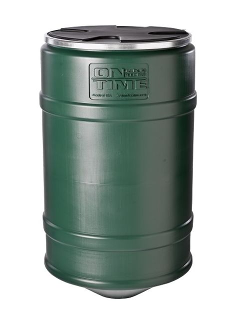 On Time Wildlife Feeders Barrel Only 200 Lb Green - On Time Wildlife Feeders