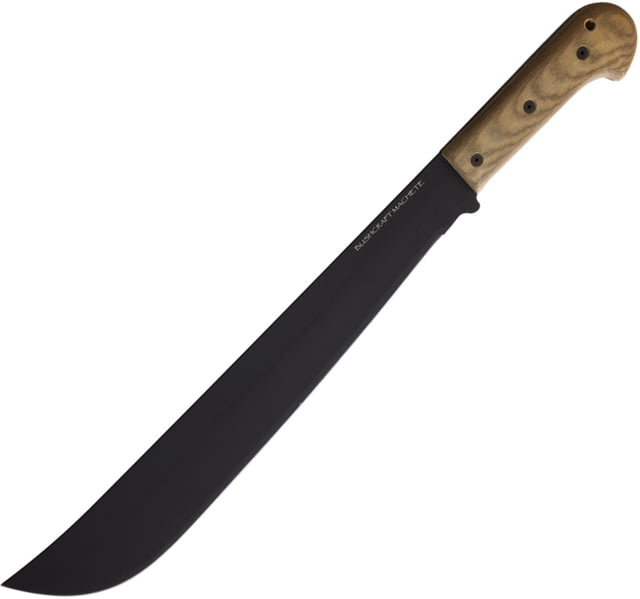 Ontario Knife Bushcraft Machete w/ Nylon Sheath 22in Overall 16in Black Powder Coated Blade Natural Canvas Micarta Handle Nylon Sheath - Ontario Knife