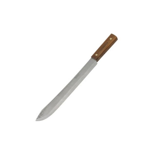 Ontario Knife Butcher Knife 14 in Brushed 1095 Carbon Steel Blade Hickory Wood Handle - Ontario Knife