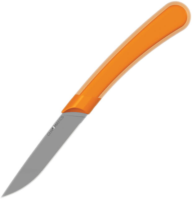 Ontario Knife Chromatics Steak/Parer Seconds Knife 7.5in Overall 3.25in Satin Finish Stainless Blade Orange Rubberized Plastic Handle