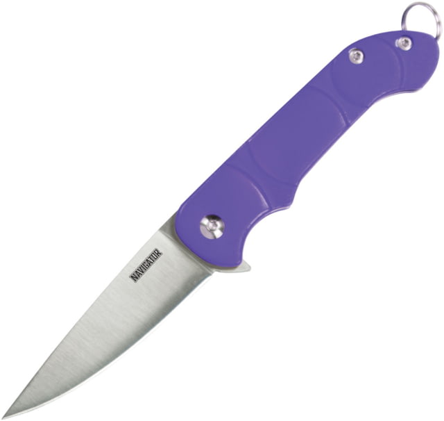 Ontario Knife OKC Navigator Folding Knife 3in Closed 2.13in Satin Stainless Blade Purple Synthetic Handle  PURPLE - Ontario Knife