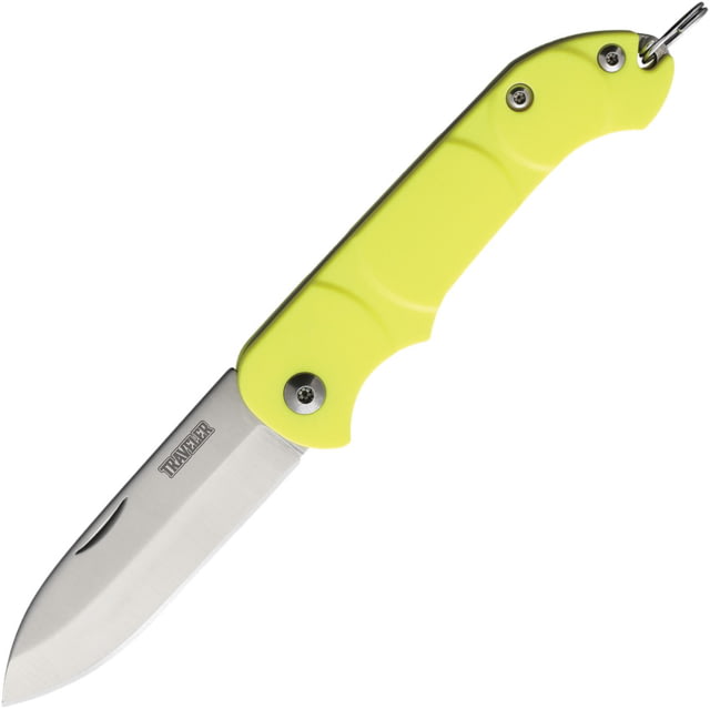 Ontario Knife OKC Traveler Folding Knife 3in Closed 2.25in Satin Stainless Blade Yellow Plastic Handle