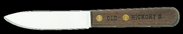 Ontario Knife Old Hickory Bird and Trout Knife 3.4in Blade Hardwood Handle Leather Sheath Small - Ontario Knife