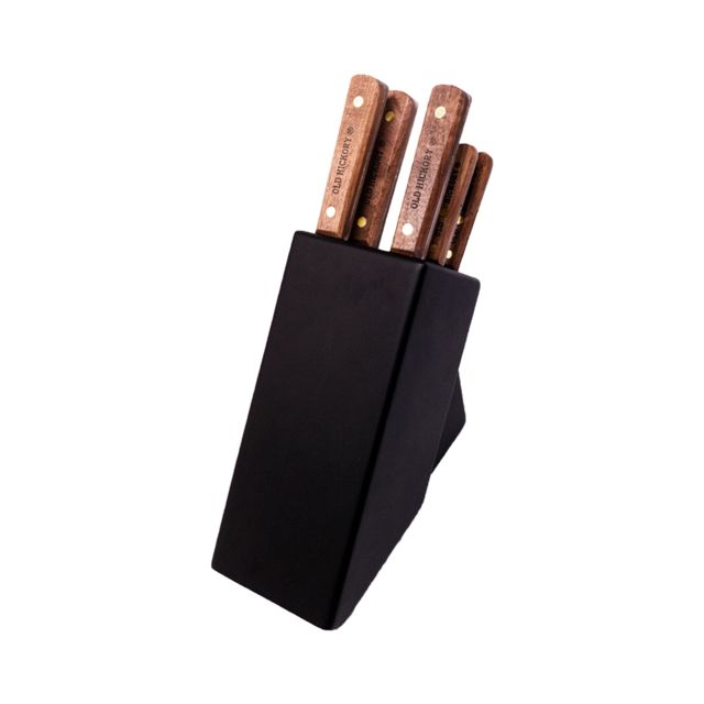 Ontario Knife Old Hickory Block Set1 block & 5 knives - Ontario Knife