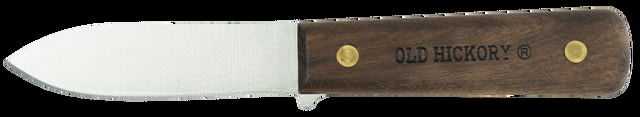 Ontario Knife Old Hickory Fish and Small Game Knife 4in Blade Hardwood Handle Leather Sheath Small - Ontario Knife