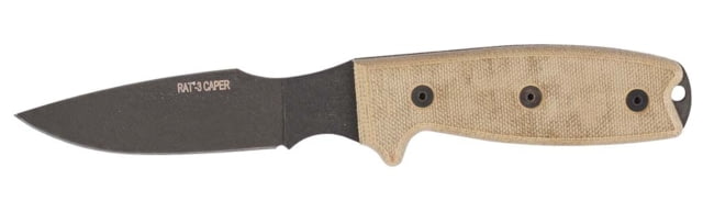 Ontario Knife Rat 3 Caper Fixed Blade Knive 3in High Carbon Steel Micarta