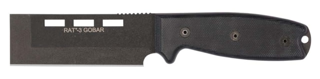 Ontario Knife Rat 3 Gobar Fixed Blade Knive 3.5in High Carbon Steel Micarta - Ontario Knife