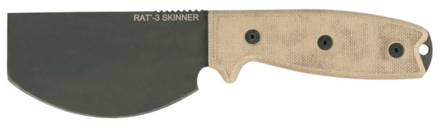 Ontario Knife Rat 3 Skinner Fixed Blade Knive 3.75in High Carbon Steel Micarta - Ontario Knife