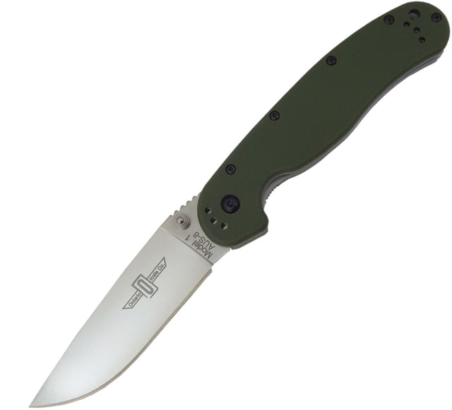 Ontario Knife RAT I Linerlock Folding Knife 3.5in AUS-8 Stainless Foliage Handle