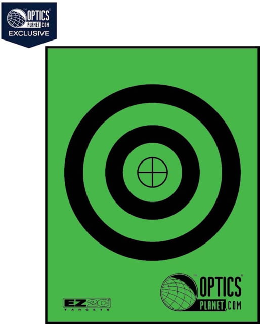 OP Exclusive - EZ2C Targets Self-Adhesive Mini 3.5in Bullseye on 4.25x5.5in Green and Black Ink Tear-Off Pad of 15 Green - Ez2C Targets