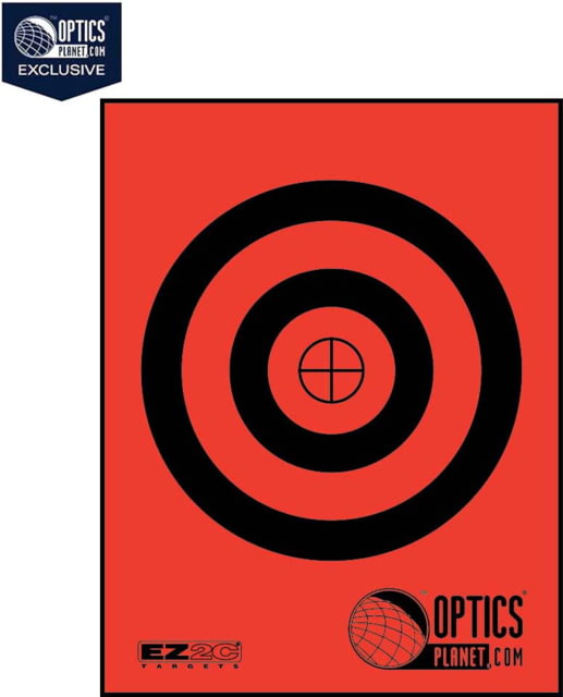 OP Exclusive - EZ2C Targets Self-Adhesive Mini 3.5in Bullseye on 4.25x5.5in Red and Black Ink Tear-Off Pad of 15 Red - Ez2C Targets