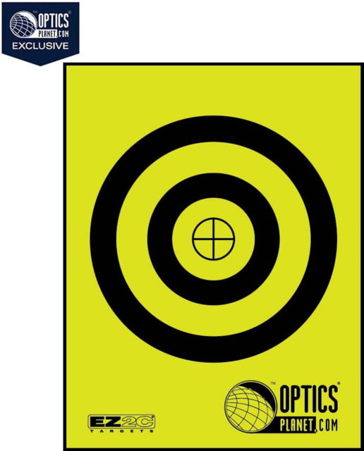 OP Exclusive - EZ2C Targets Self-Adhesive Mini 3.5in Bullseye on 4.25x5.5in Yellow and Black Ink Tear-Off Pad of 15 Yellow - Ez2C Targets