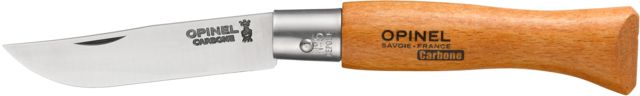 Opinel Carbon Steel Folding Knife No.5 2.5in Beechwood Handle Wood - Opinel