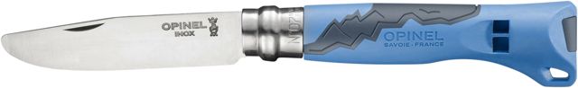 Opinel Outdoor Junior Folding Knife No.7 3in 12C27 Sandvik SS Blue - Opinel