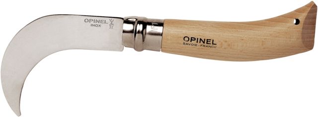 Opinel Pruning Folding Knife No.10 3.25in 12C27 Sandvik SS Beechwood Handle Wood - Opinel