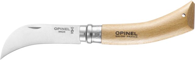 Opinel Pruning Folding Knife No.8 4.25in. 12C27 Sandvik SS Beechwood Handle Wood - Opinel