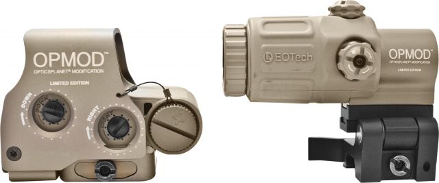 EoTech OPMOD Red Dot Reticle Hybrid Sight IOP Holosight w/ 3X G33 Magnifier Tan HHS-2 - EOTech