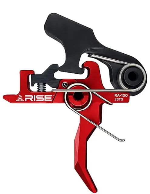 Rise Armament OPMOD HEX-C 2-Stage Trigger Curved 4.5 lb Black/Red RA-100-HEXC-RED - RISE Armament