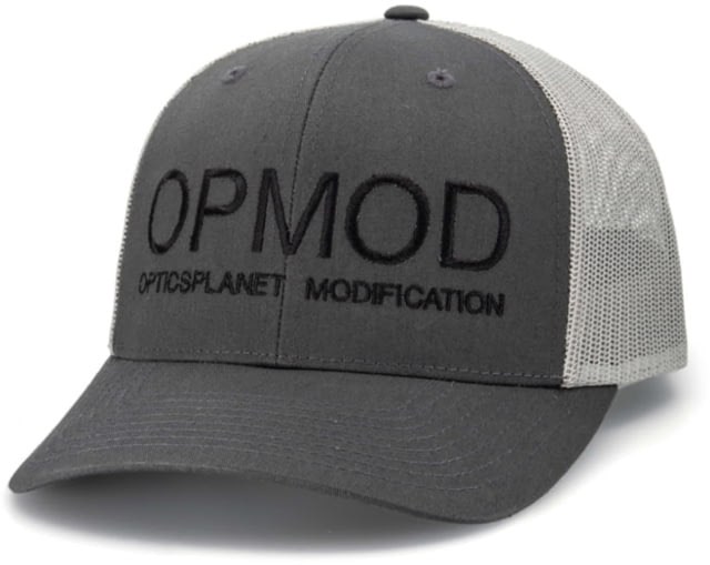OPMOD Trucker Hat Embroidered Logo Charcoal/Grey