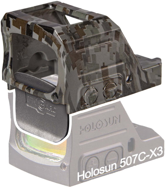 OpticGard Holosun 507C-X3/407C-X3 Scope Cover Gunmetal Gray Camo One Size - Opticgard
