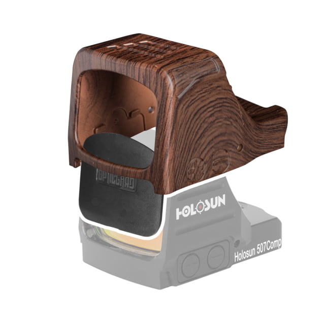 OpticGard Scope Cover for Holosun 507COMP Dark Wood Pattern One Size - Opticgard