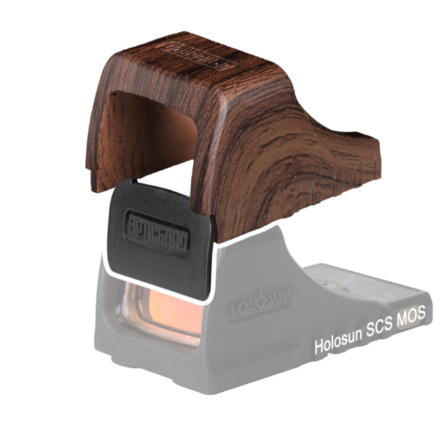 OpticGard Scope Cover for Holosun SCS MOS Dark Wood Pattern One Size - Opticgard