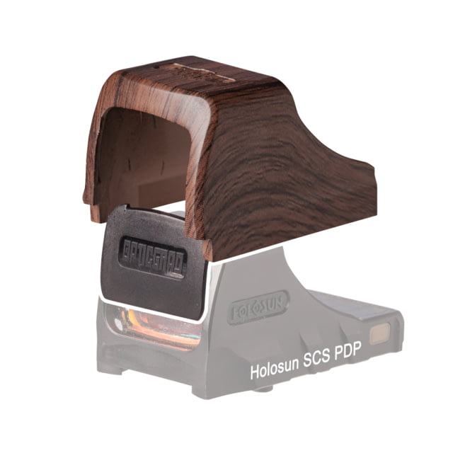OpticGard Scope Cover for Holosun SCS PDP Dark Wood Pattern One Size - Opticgard