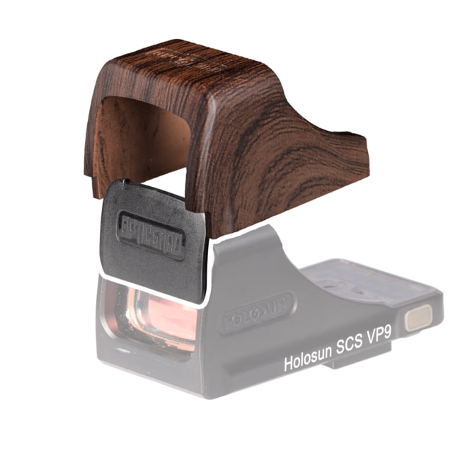 OpticGard Scope Cover for Holosun SCS VP9 Dark Wood Pattern One Size - Opticgard