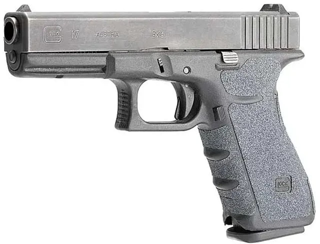 Hogue Wrapter Adhesive Grip For Glock 17 17L 18 22 24 31 34 35 37 Small Frame Full Size Generation 3 Grit Black - Hogue