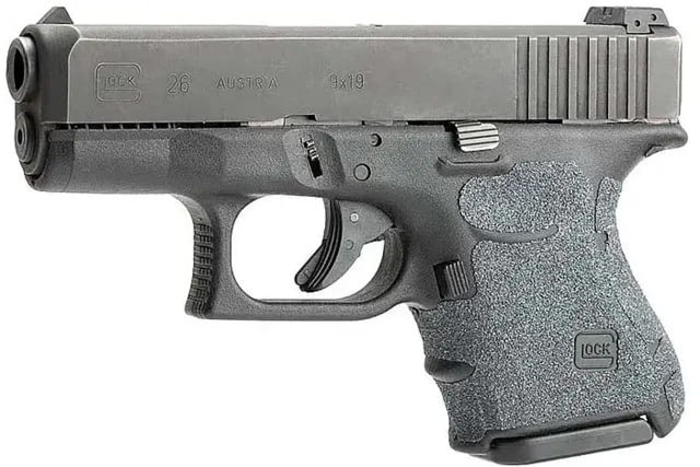 Hogue Wrapter Adhesive Grip For Glock 26 27 33 39 Small Frame Sub-Compact Generation 3 Grit Black - Hogue
