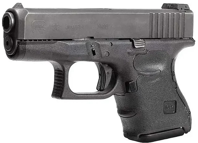 Hogue Wrapter Adhesive Grip For Glock 26 27 33 39 Small Frame Sub-Compact Generation 3 Rubber Black - Hogue