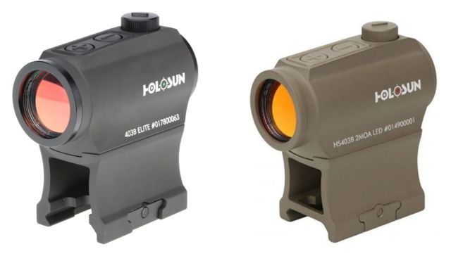 Holosun HE403B-GR Elite Green Dot Sight, FDE, HE403B-GR-FDE