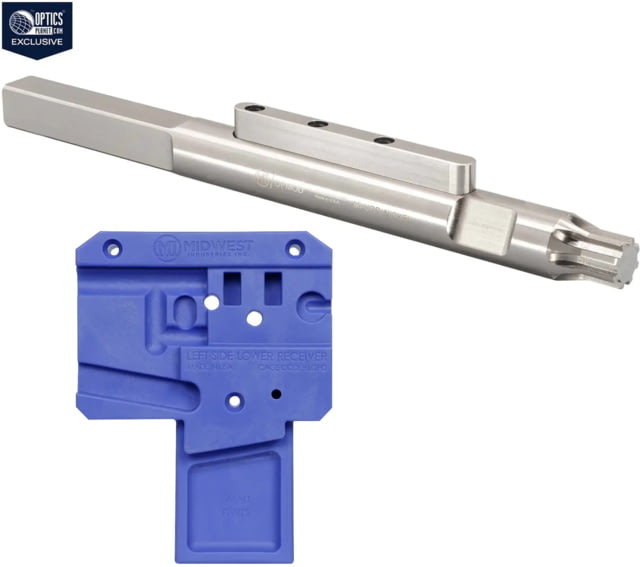 OpticsPlanet Exclusive Midwest Industries OPMOD AR15 Upper Receiver Rod - Nickel & Midwest Industries AR-15 Lower Receiver Block - Opmod