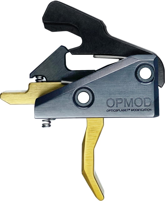 OpticsPlanet Exclusive Rise Armament OPMOD RA-240 Hex Enhanced Rifle Trigger AR-15 3.5lb Pull Gold - Opmod