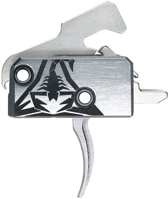 OpticsPlanet Exclusive RISE Armament RA-240 Enhanced Rifle Trigger Curved 3.5lb Pull Weight Anodized Graphite Silver - Rise Armament