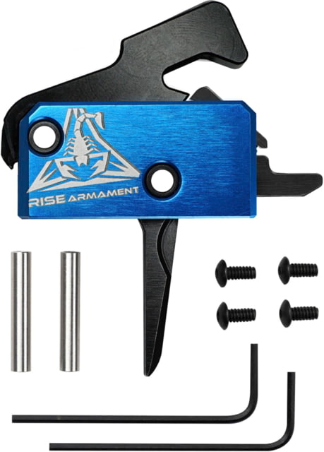 OpticsPlanet Exclusive RISE Armament RA-242 Enhanced Rifle Trigger Flat 3.5lb Pull Weight Anodized Aluminum Black - Rise Armament