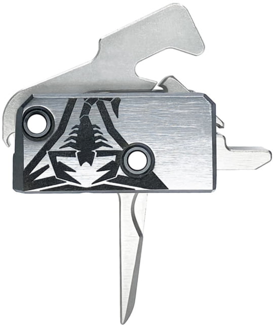 OpticsPlanet Exclusive RISE Armament RA-242 Enhanced Rifle Trigger Flat 3.5lb Pull Weight Anodized Graphite Silver - Rise Armament