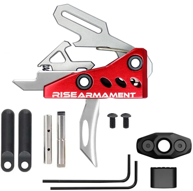 OpticsPlanet Exclusive RISE Armament RA-535 Advanced-Performance Trigger Single Stage System 3.5lb Pull Weight Silver - Rise Armament