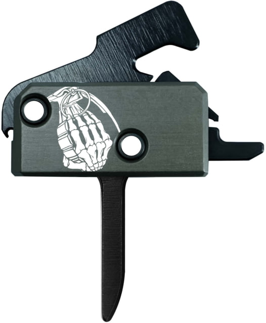 OpticsPlanet Exclusive Rise Armament Ranger Road Limited-Edition RA-140 Super Sporting Trigger with Anti-Walk Pins, 3.5lb Pull, Flat, Black, RA-140F-OP-RGR