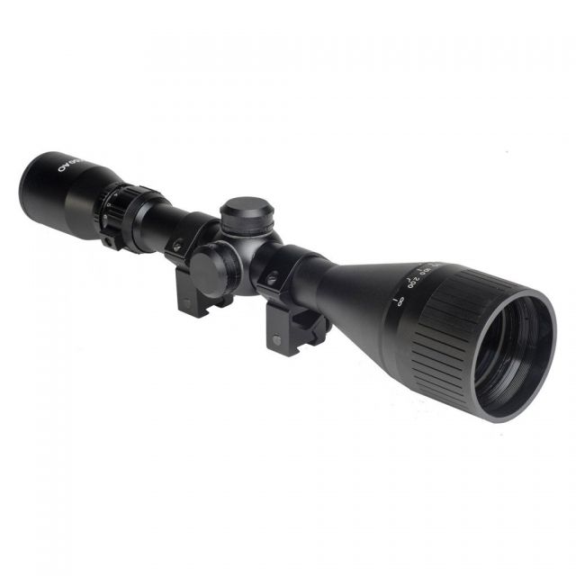 Optima AO Rifle Scope 3-12x50mm 1 inch Tube Mil-Dot Reticle Black Medium - Optima