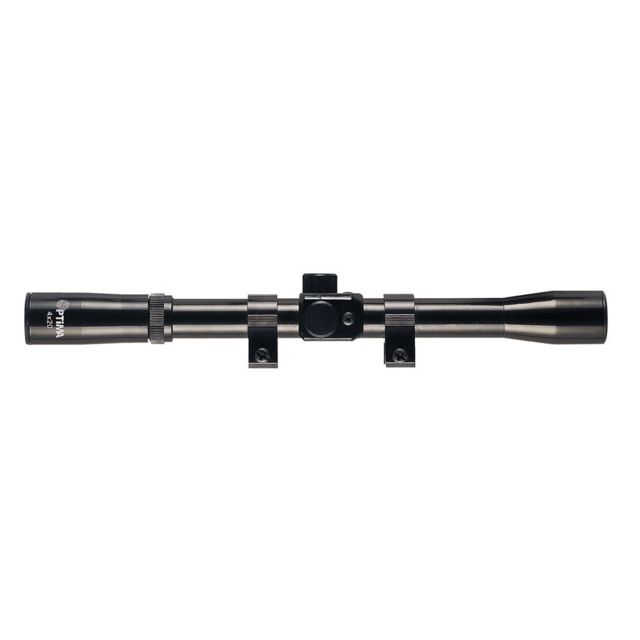 Optima Rifle Scope 4x20mm 3/4 inch Tube Duplex Reticle Black Medium - Optima