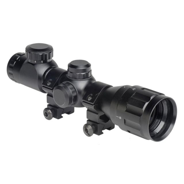 USED Optima AO Compact Rifle Scope 4x32mm 1 inch Tube Illuminated Mil-Dot Reticle Black Medium - Optima