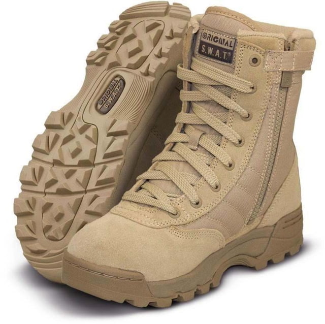 Original S.W.A.T. Classic 9in. Tactical Boots, Side Zip, Tan,8.5, 115202-8.5-R