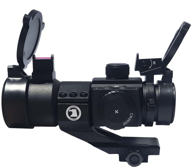 Osprey Global Fiber Optic 1x Red Dot Sight 5 MOA Dot Reticle Black - Osprey Global