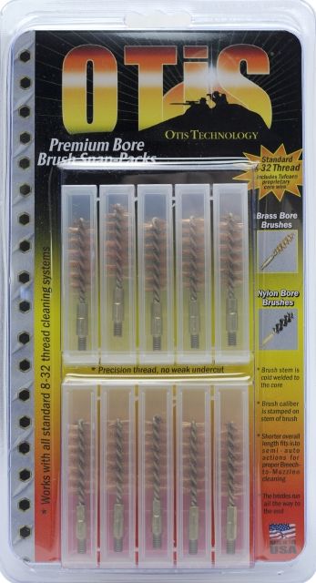 Otis Technology .40 Caliber Nylon Bore Brushes - 10 Pack Combo FG-341-BP-N - Otis Technology